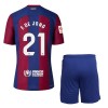 Maillot de Supporter FC Barcelone Frenkie de Jong 21 Domicile 2023-24 Pour Enfant